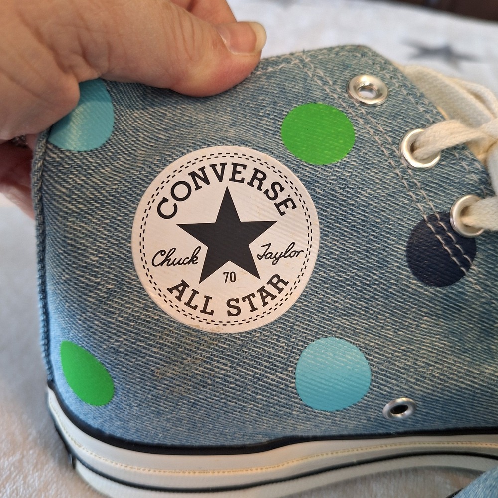 Converse Chuck Taylor All Star Size 7.5M/9.5  170011C Golf Wang Denim Polka Dots - Picture 6 of 11